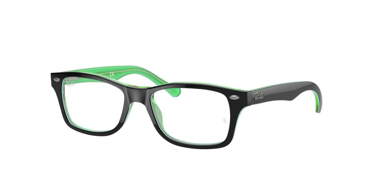 0RY1531 - Ray - Ban Junior Vista - Black - (Black On Green 3764) - 48 - 16 - 130 MM - Ardor Eyewear 8053672978230