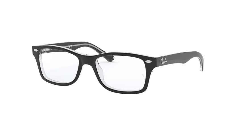 0RY1531 - Ray - Ban Junior Vista - Black - (Black On Transparent 3529) - 48 - 16 - 130 MM - Ardor Eyewear 8053672051926