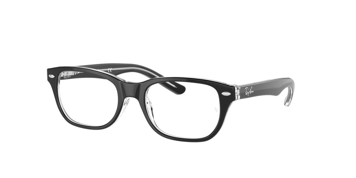 0RY1555 - Ray - Ban Junior Vista - Black - (Black On Transparent 3529) - 46 - 16 - 125 MM - Ardor Eyewear 8053672610963