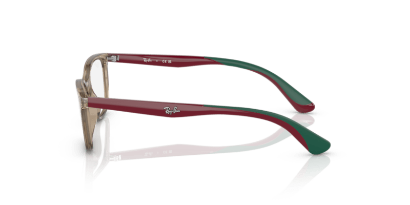 Transparent Brown - 0RY1586 7895653249837 Ray-Ban Junior Vista Eyeglasses Kids Unisex Square