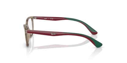 Transparent Brown - 0RY1586 7895653249837 Ray-Ban Junior Vista Eyeglasses Kids Unisex Square