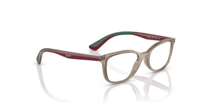 Transparent Brown - 0RY1586 7895653249837 Ray-Ban Junior Vista Eyeglasses Kids Unisex Square
