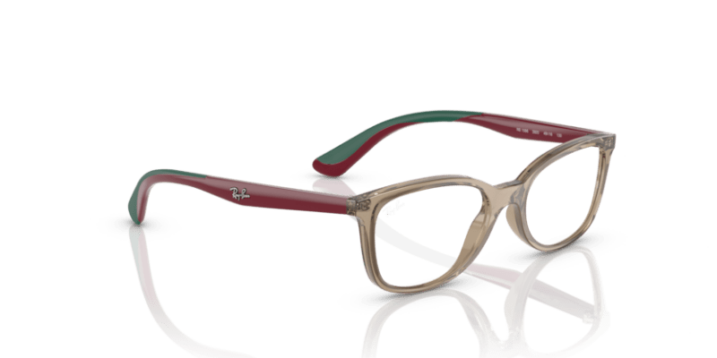 Transparent Brown - 0RY1586 7895653249837 Ray-Ban Junior Vista Eyeglasses Kids Unisex Square