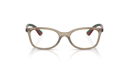 Transparent Brown - 0RY1586 7895653249837 Ray-Ban Junior Vista Eyeglasses Kids Unisex Square