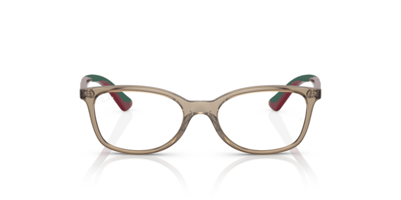 Transparent Brown - 0RY1586 7895653249837 Ray-Ban Junior Vista Eyeglasses Kids Unisex Square