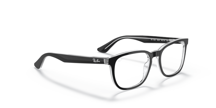 0RY1592 - Ray - Ban Junior Vista - Black - (Black On Transparent 3529) - 48 - 16 - 130 MM - Ardor Eyewear 8056597175487