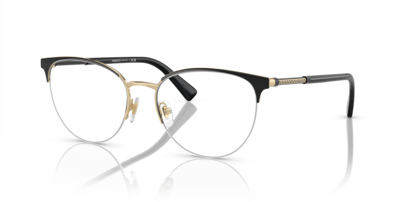 0VE1247 - Versace - Black - (Black/Pale Gold 1252) - 52MM - Ardor Eyewear