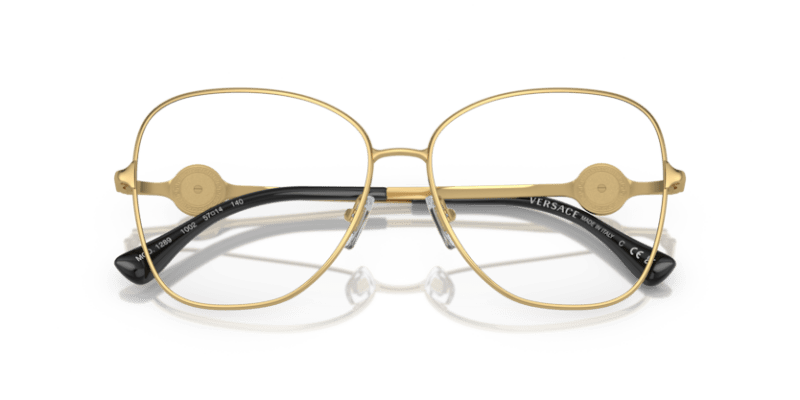 Gold - 0VE1289 8056597832595 Versace Eyeglasses Woman Butterfly