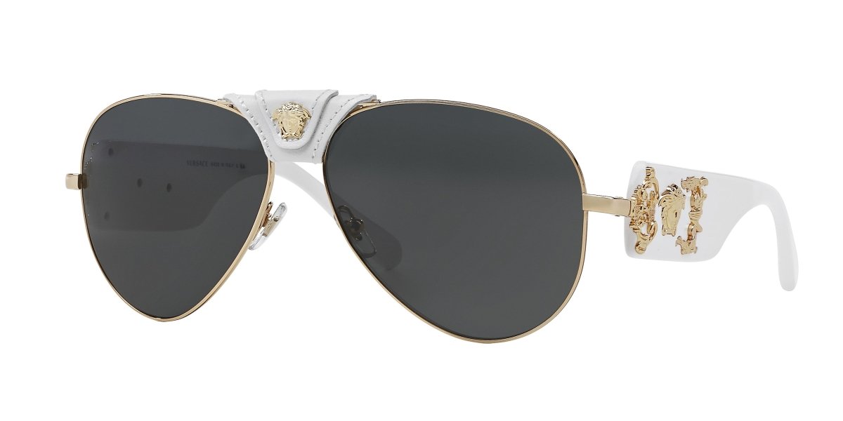 0VE2150Q - Versace - Frame: Gold - (Gold 134187) - Lens: Dark Grey - 62 MM - Ardor Eyewear