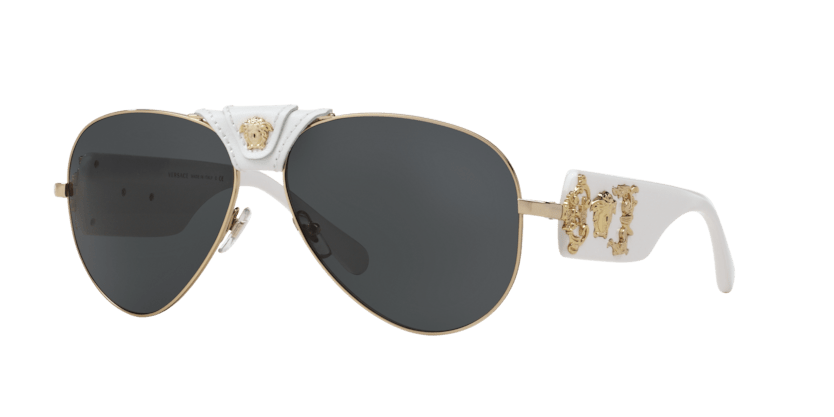 0VE2150Q - Versace - Frame: Gold - (Gold 134187) - Lens: Dark Grey - 62 MM - Ardor Eyewear