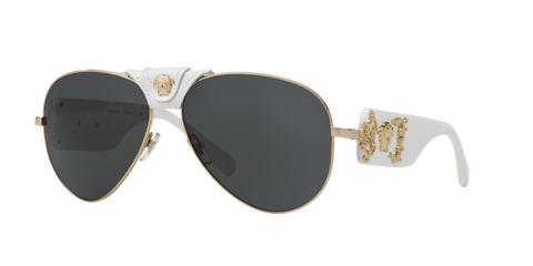 0VE2150Q - Versace - Frame: Gold - (Gold 134187) - Lens: Dark Grey - 62 MM - Ardor Eyewear