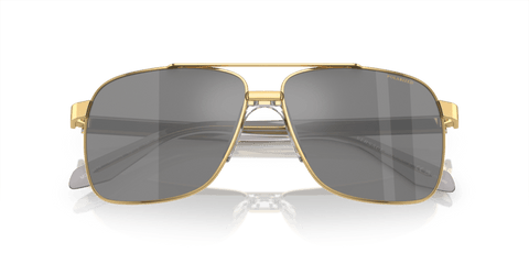 0VE2174 - Versace - Frame: Gold - (Gold 1002Z3) - Lens: Dark Grey Mirror Silver Polarized Polarized - 59 MM - Ardor Eyewear