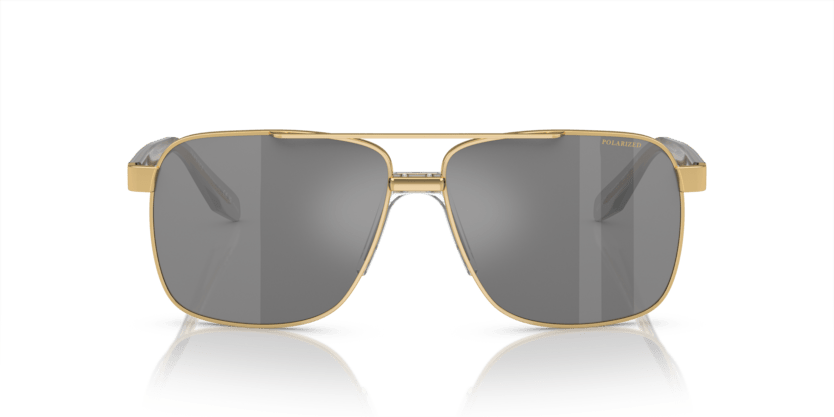 0VE2174 - Versace - Frame: Gold - (Gold 1002Z3) - Lens: Dark Grey Mirror Silver Polarized Polarized - 59 MM - Ardor Eyewear