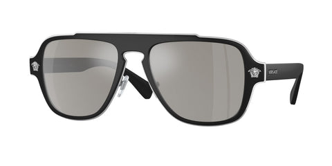 0VE2199 - Versace - Frame: Black - (Black 10006G) - Lens: Light Grey Mirror Silver - 56 MM - Ardor Eyewear