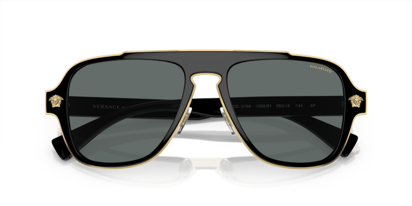 0VE2199 - Versace - Frame: Black - (Black 100281) - Lens: Dark Grey Polarized - 56 MM - Ardor Eyewear