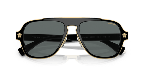 0VE2199 - Versace - Frame: Black - (Black 100281) - Lens: Dark Grey Polarized - 56 MM - Ardor Eyewear