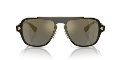 0VE2199 - Versace - Frame: Tortoise - (Havana 12524T) - Lens: Dark Grey Mirror Gold - 56 MM - Ardor Eyewear