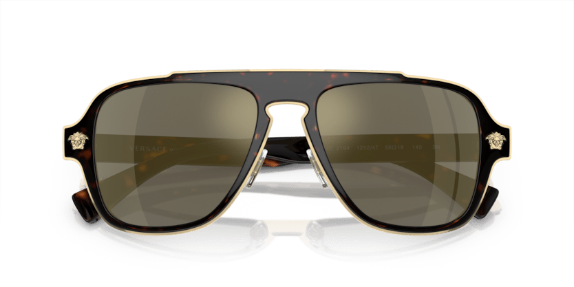 0VE2199 - Versace - Frame: Tortoise - (Havana 12524T) - Lens: Dark Grey Mirror Gold - 56 MM - Ardor Eyewear