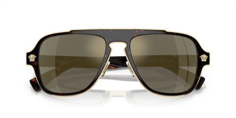 0VE2199 - Versace - Frame: Tortoise - (Havana 12524T) - Lens: Dark Grey Mirror Gold - 56 MM - Ardor Eyewear