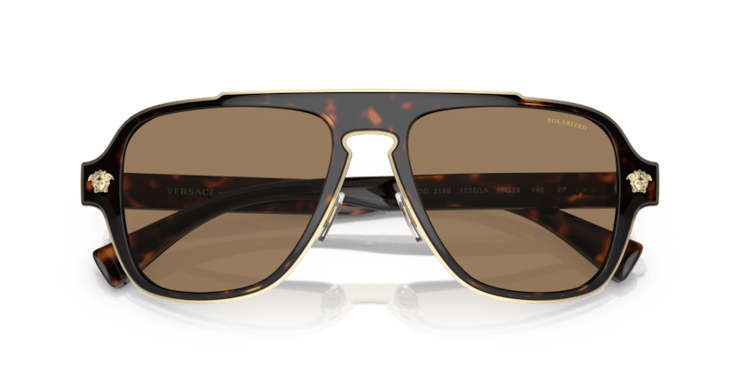 0VE2199 - Versace - Frame: Tortoise - (Havana 1252LA) - Lens: Orange Polarized - 56 MM - Ardor Eyewear