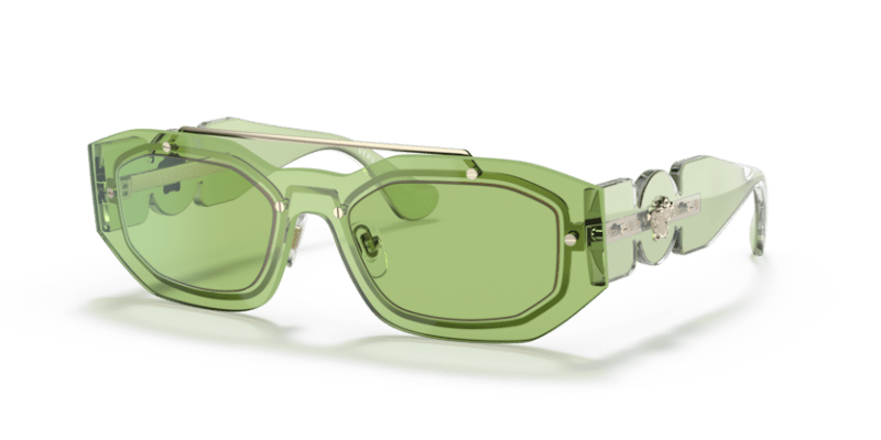 Transparent Light Green - 0VE2235 8056597540759 Versace Sunglasses Man Irregular
