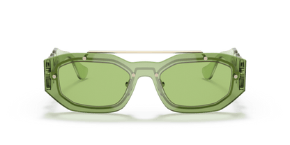 Transparent Light Green - 0VE2235 8056597540759 Versace Sunglasses Man Irregular