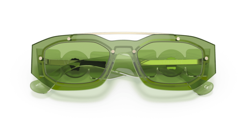 Transparent Light Green - 0VE2235 8056597540759 Versace Sunglasses Man Irregular