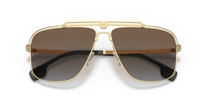 Gold - 0VE2242 8056597640442 Versace Sunglasses Man Rectangle