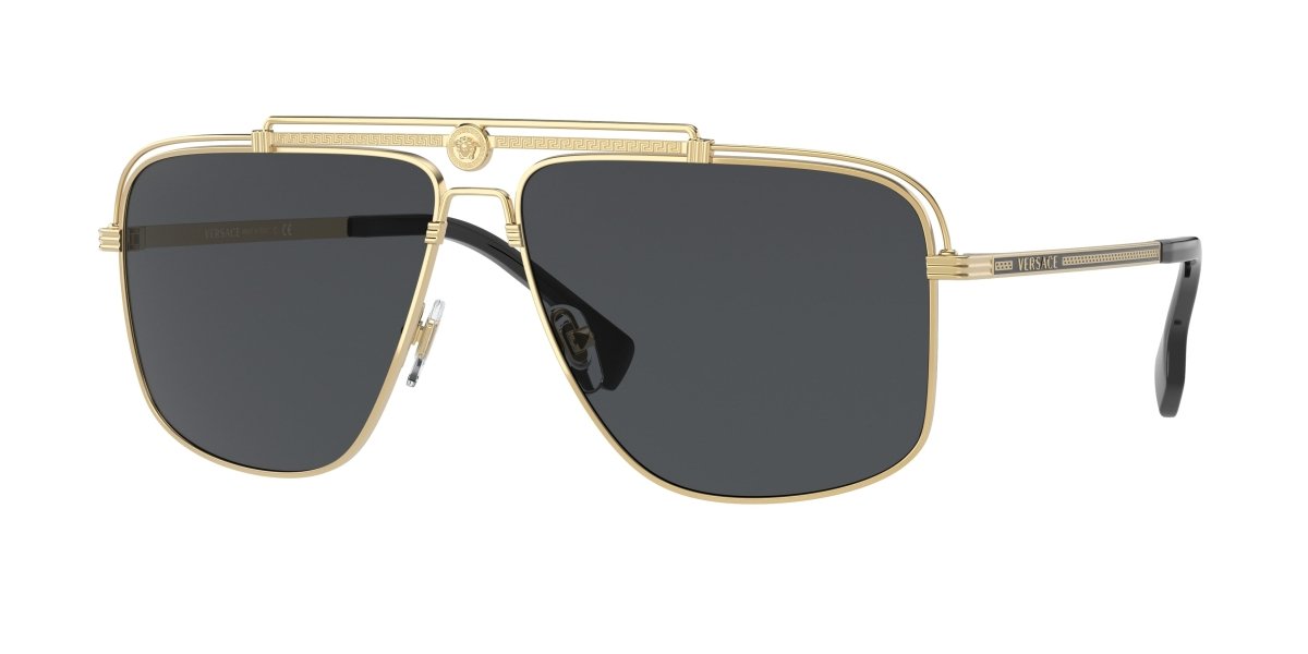 0VE2242 - Versace - (Gold) Dark Grey - 61 - 13 - 145 MM - Ardor Eyewear 8056597640435