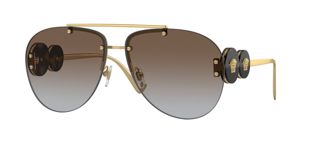 0VE2250 - Versace - (Gold) Grey Gradient Brown - 63 - 13 - 145 MM - Ardor Eyewear 8056597727785