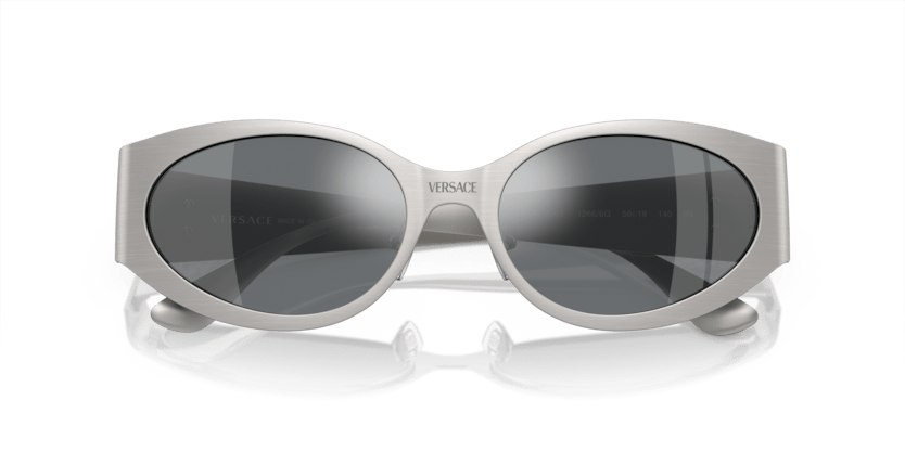 0VE2263 - Versace - (Matte Silver) Light Grey Mirror Black - 56 - 18 - 140 MM - Ardor Eyewear 8056597921589