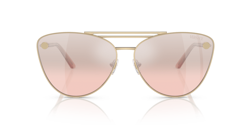 0VE2267 - Versace - (Pale Gold) Light Pink Mirror Silver - 64 - 14 - 140 MM - Ardor Eyewear 8056262017401