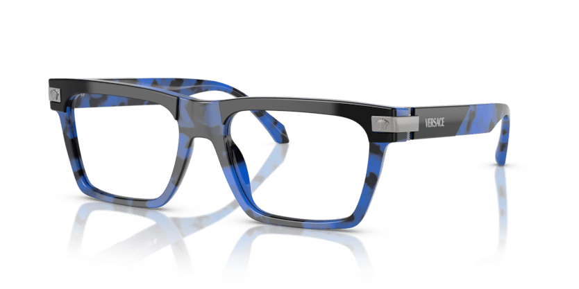 0VE3354 - Versace - Black - (Top Black/Havana Blue 5460) - 53 - 18 - 145 MM - Ardor Eyewear 8056262011829