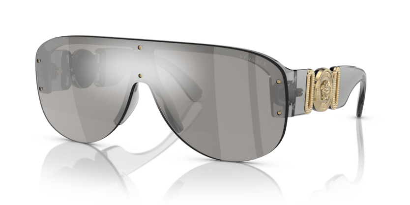 0VE4391 - Versace - (Transparent Grey) Light Grey Mirror Silver - 48 - 148 - 140 MM - Ardor Eyewear 8056597224772