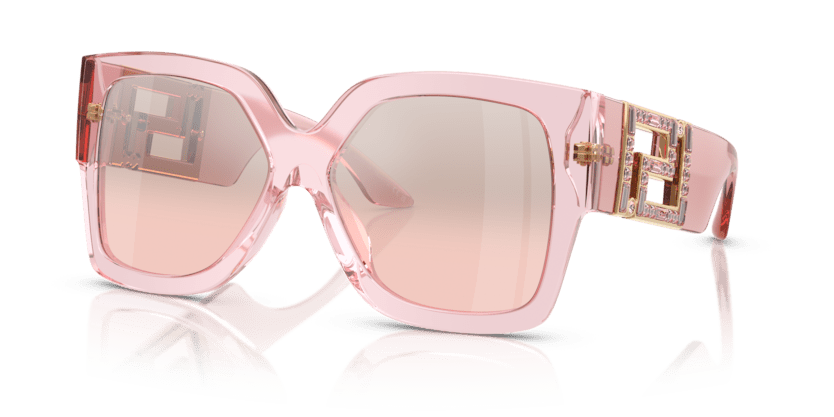 0VE4402 - Versace - (Transparent Pink) Light Pink Mirror Silver - 59 - 16 - 140 MM - Ardor Eyewear 8056262048795