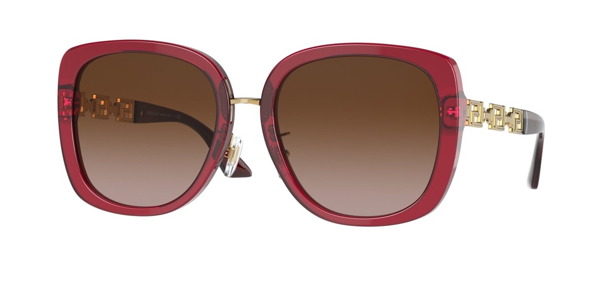 0VE4407D - Versace - (Transparent Red) Brown Gradient - 56 - 19 - 140 MM - Ardor Eyewear 8056597555807