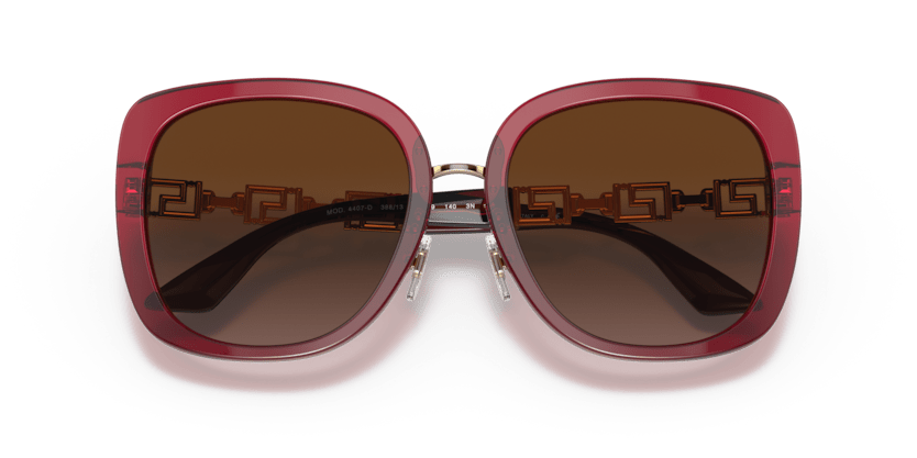 0VE4407D - Versace - (Transparent Red) Brown Gradient - 56 - 19 - 140 MM - Ardor Eyewear 8056597555807