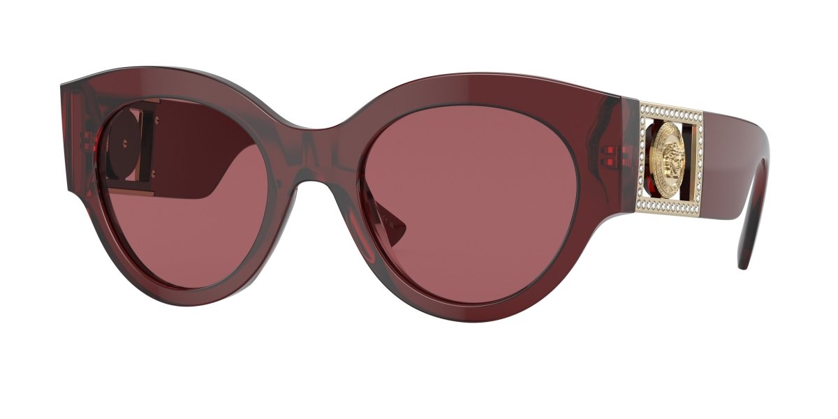 0VE4438B - Versace - (Transparent Parade Red) Dark Violet - 52 - 22 - 145 MM - Ardor Eyewear 8056597768610