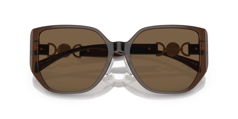 0VE4449D - Versace - (Transparent Brown) Dark Brown - 58 - 16 - 140 MM - Ardor Eyewear 8056597853125