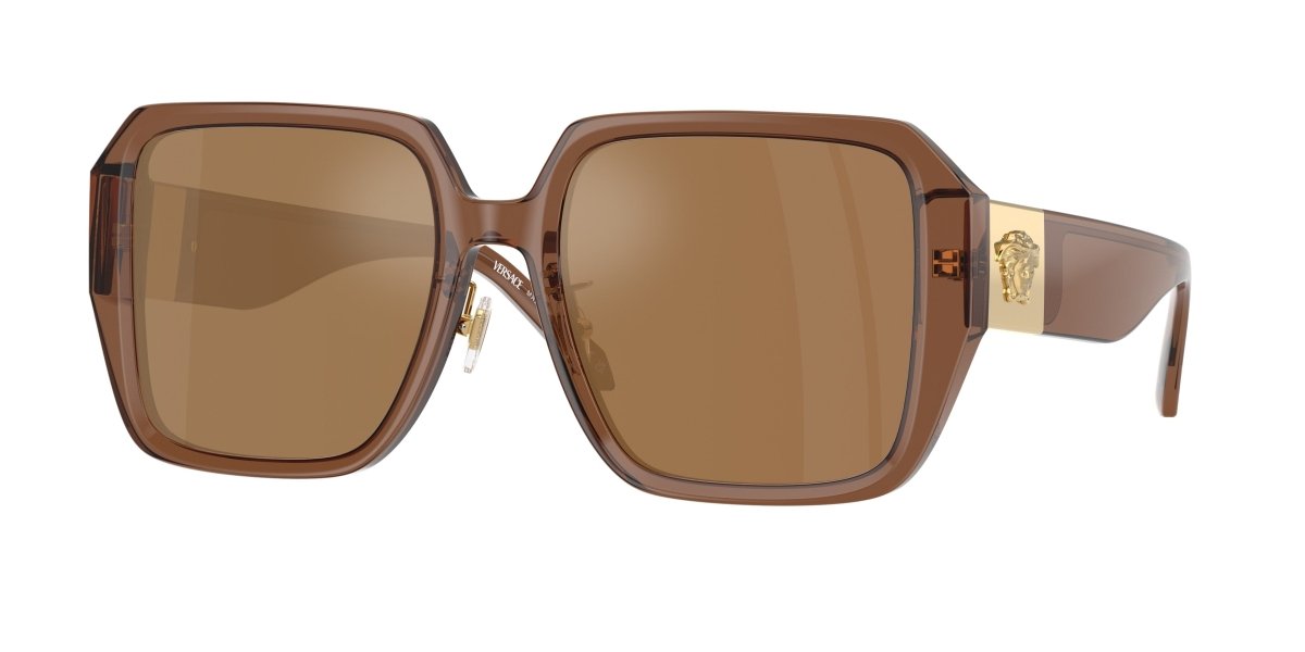 0VE4472D - Versace - (Transparent Dark Brown) Brown Orange Metallic - 56 - 19 - 145 MM - Ardor Eyewear 8056262054635