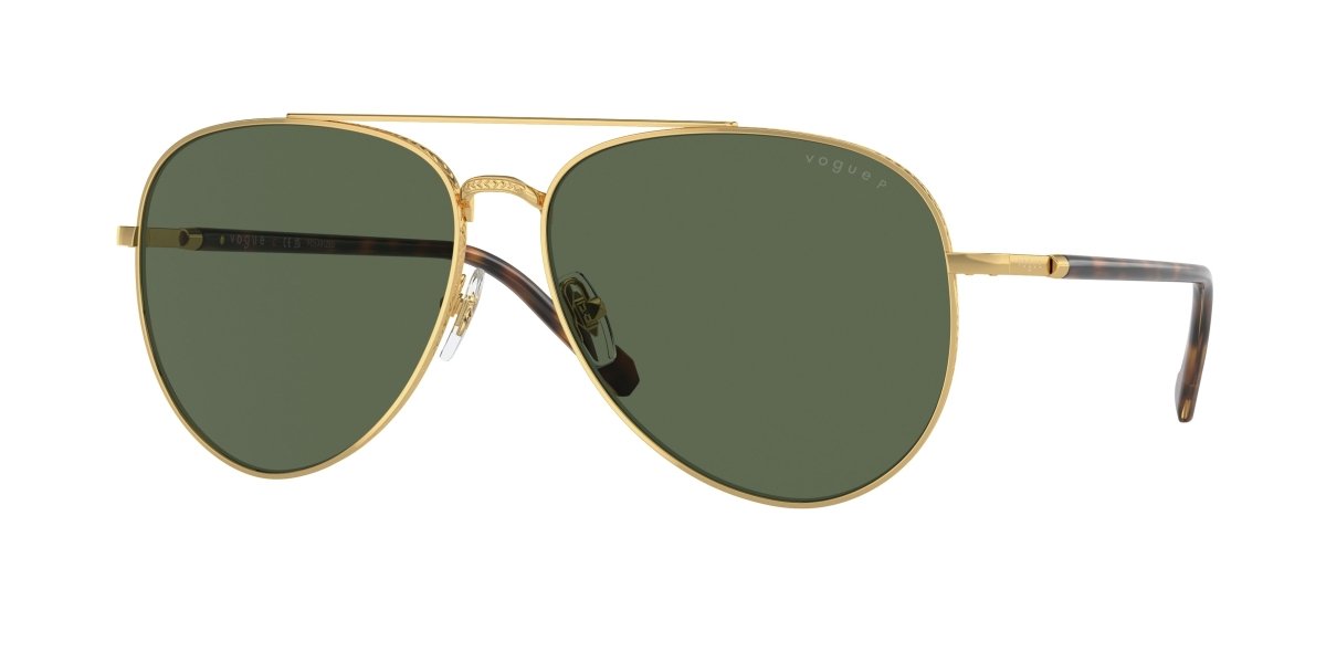 0VO4290S - Vogue - (Gold) Dark Green Polarized - 60 - 14 - 145 MM - Ardor Eyewear 8056597933261