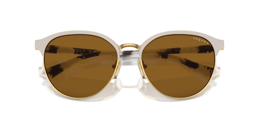 0VO4303S - Vogue - (Top Matt Beige/Gold) Dark Brown Polarized - 56 - 17 - 140 MM - Ardor Eyewear 8056262038420