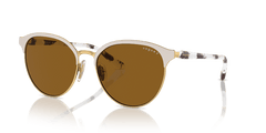 0VO4303S - Vogue - (Top Matt Beige/Gold) Dark Brown Polarized - 56 - 17 - 140 MM - Ardor Eyewear 8056262038420