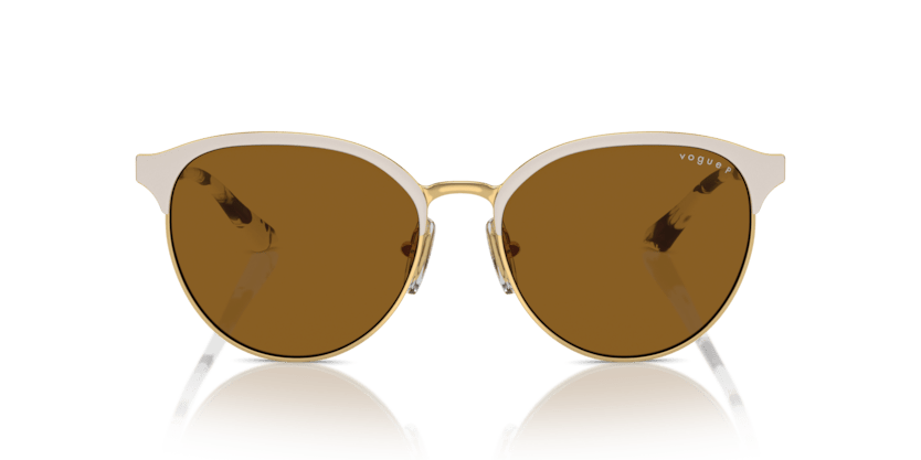 0VO4303S - Vogue - (Top Matt Beige/Gold) Dark Brown Polarized - 56 - 17 - 140 MM - Ardor Eyewear 8056262038420