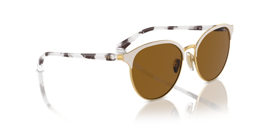 0VO4303S - Vogue - (Top Matt Beige/Gold) Dark Brown Polarized - 56 - 17 - 140 MM - Ardor Eyewear 8056262038420