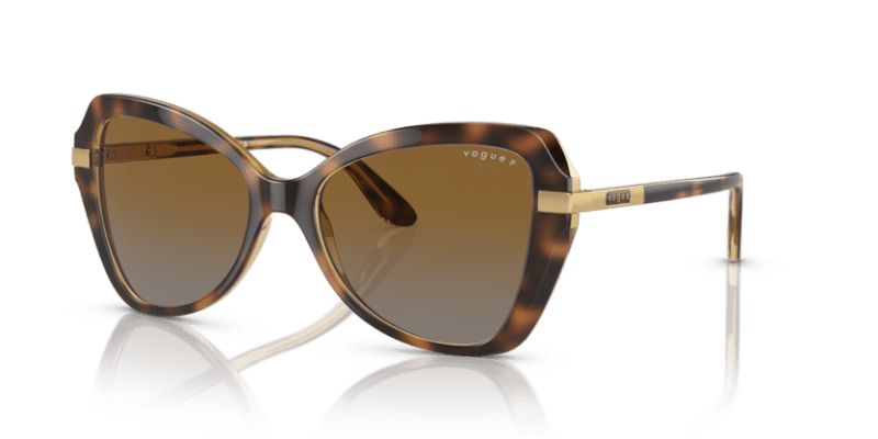 (Striped Dark Havana) Grey Gradient Brown Polarized -  8056597815093
