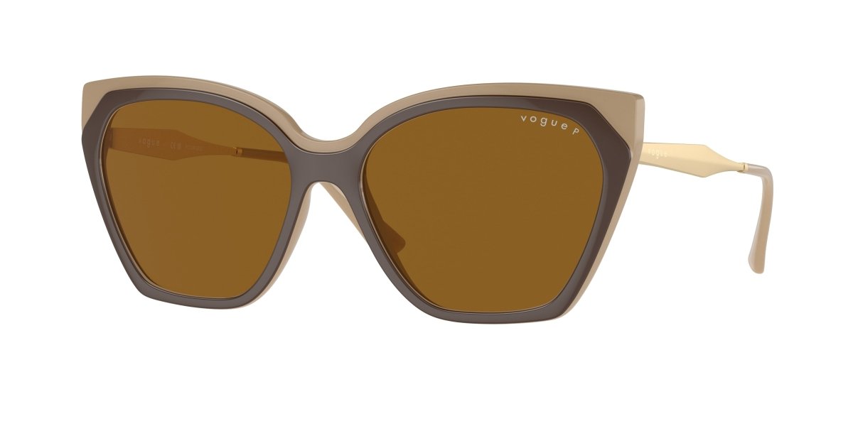 0VO5521S - Vogue - (Top Brown/Nude) Dark Brown Polar Polarized - 57 - 16 - 140 MM - Ardor Eyewear 8056597934145