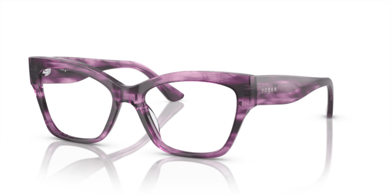 Purple Havana - 0VO5523 8056597927253 Vogue Eyeglasses Woman Cat Eye