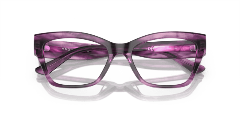 Purple Havana - 0VO5523 8056597927253 Vogue Eyeglasses Woman Cat Eye
