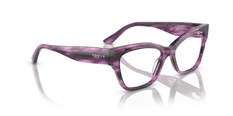 Purple Havana - 0VO5523 8056597927253 Vogue Eyeglasses Woman Cat Eye